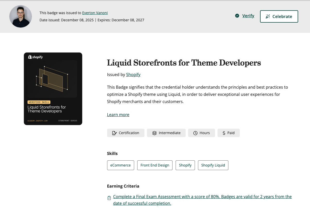 Shopify - Liquid Storefronts for Theme Developers