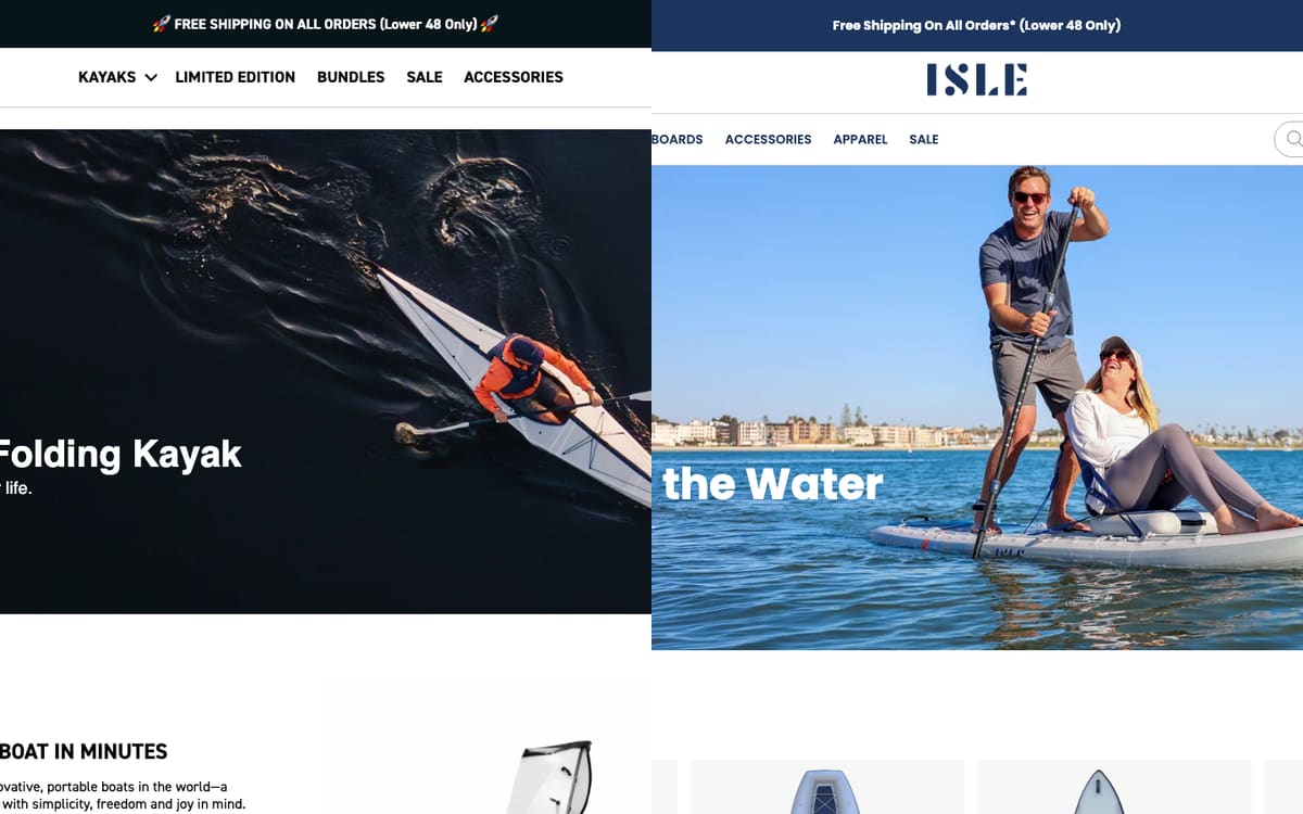 Oru Kayak & ISLE storefront